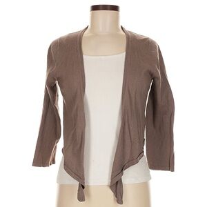 Women's Boden Brown Open Front Cardigan